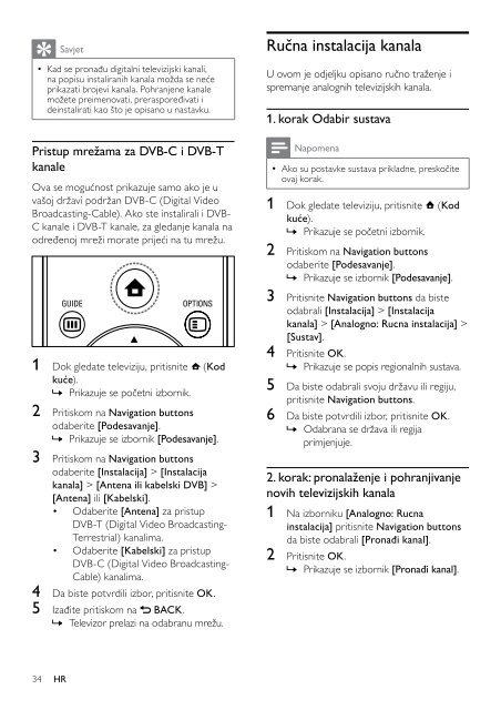 Philips TV LCD - Istruzioni per l'uso - HRV