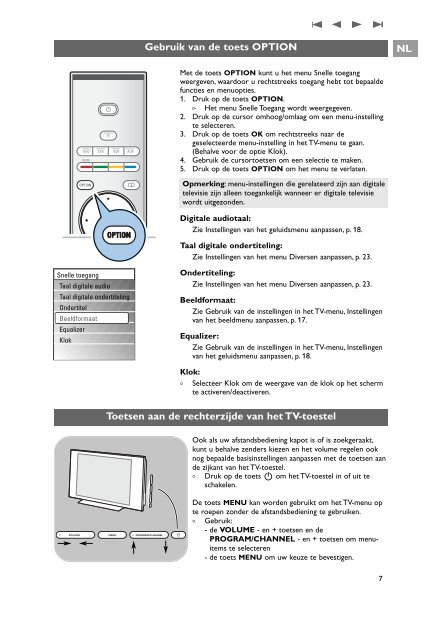 Philips Cineos flat TV digitale widescreen - Istruzioni per l'uso - NLD