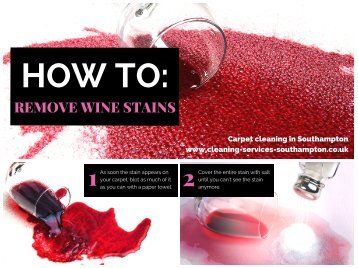 How to remove wine stains - tips by House Cleaning Southampton