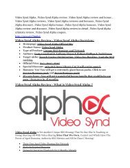 Video Synd Alpha review-$26,800 bonus & discount