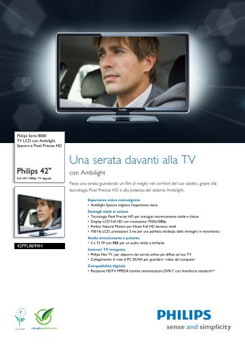 Philips TV LCD - Scheda tecnica - ITA