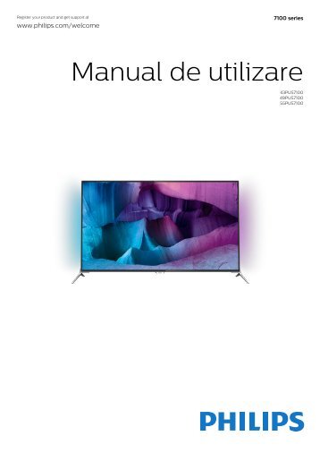 Philips 7000 series TV UHD 4K ultra sottile Androidâ¢ - Istruzioni per l'uso - RON