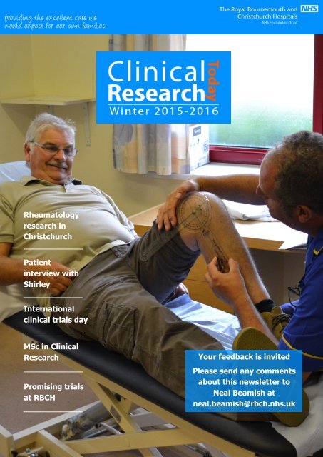 Clinical Research Today - Winter (RBCH Research Newsletter)