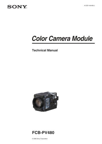 FCB-PV480 Technical Manual - Sony