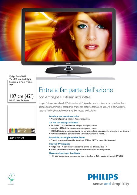 Philips TV LCD - Scheda tecnica - ITA