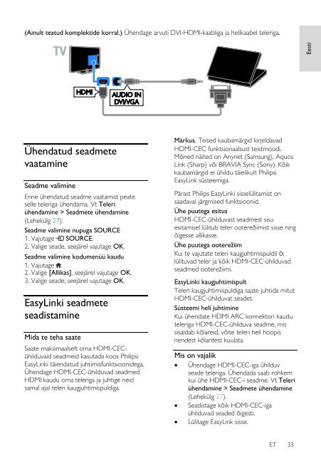 Philips 3100 series TV LED sottile Full HD - Istruzioni per l'uso - EST