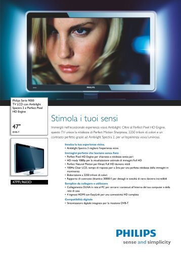 Philips TV LCD - Scheda tecnica - ITA
