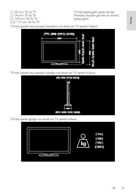 Philips TV LCD - Istruzioni per l'uso - TUR