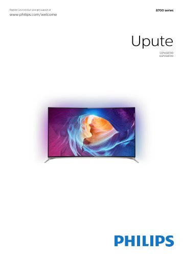 Philips 8700 series TVâ¢ LED 4K curvo Android - Istruzioni per l'uso - HRV