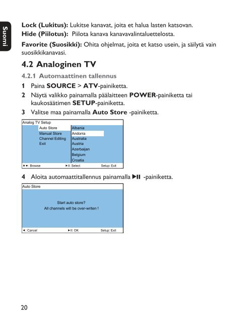 Philips TV portatile - Istruzioni per l'uso - FIN