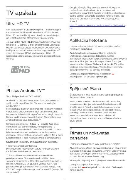 Philips 8700 series TV&trade; LED 4K curvo Android - Istruzioni per l'uso - LAV