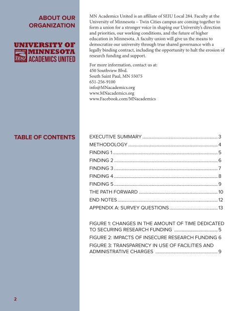 The State of Research Funding and Support University of Minnesota