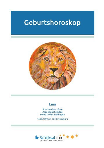 Löwe Geburtshoroskop