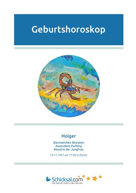 Skorpion Geburtshoroskop