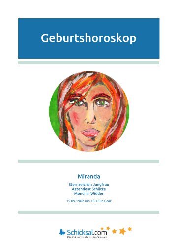 Jungfrau Geburtshoroskop