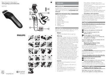 Philips Regolacapelli - Istruzioni per l'uso - FRA