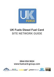 UK Fuels Diesel Fuel Card SITE NETWORK GUIDE