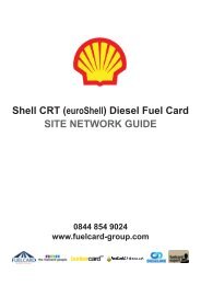 Shell CRT (euroShell) Diesel Fuel Card SITE NETWORK GUIDE