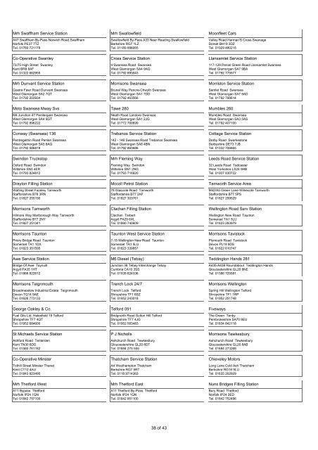 Diesel Direct Fuel Card SITE NETWORK GUIDE