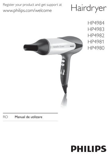 Philips SalonDry Control Asciugacapelli - Istruzioni per l'uso - RON