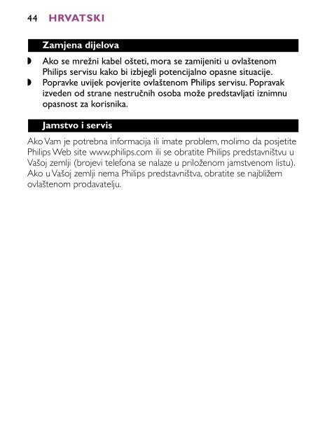 Philips Asciugacapelli - Istruzioni per l'uso - LIT