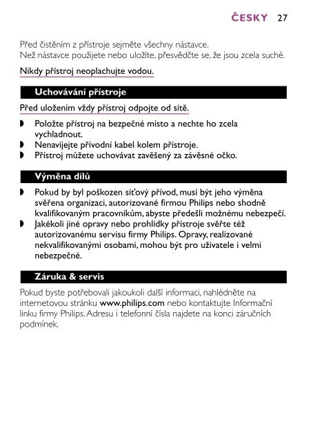 Philips Asciugacapelli - Istruzioni per l'uso - RON