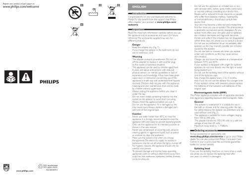 Philips SatinPerfect Epilatore - Important Information Manual - POL