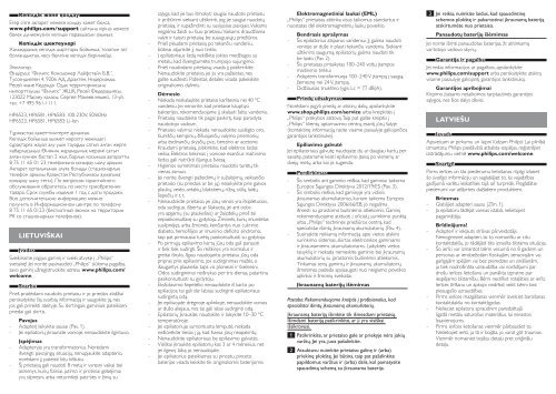 Philips SatinPerfect Epilatore - Important Information Manual - RON