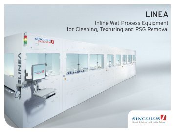 Inline Wet Process Equipment for Cleaning, Texturing and PSG ...