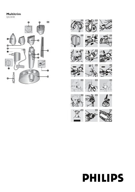 Philips Multigroom series 3000 Kit professionale - Istruzioni per l'uso - CES