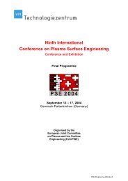 Ninth International Conference on Plasma ... - Plasma Germany