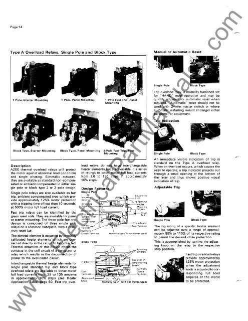 A200 - Electrical Part Manuals