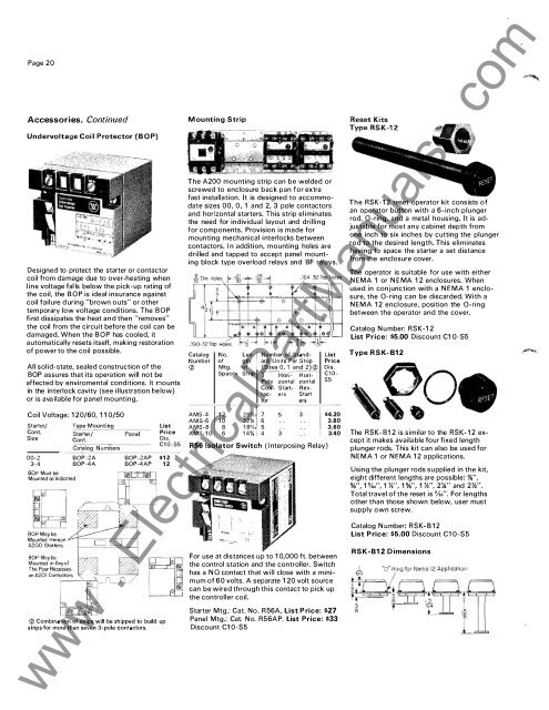 A200 - Electrical Part Manuals