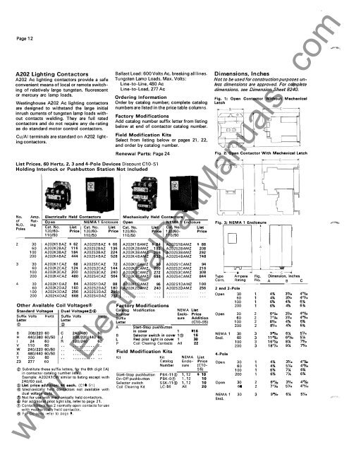 A200 - Electrical Part Manuals