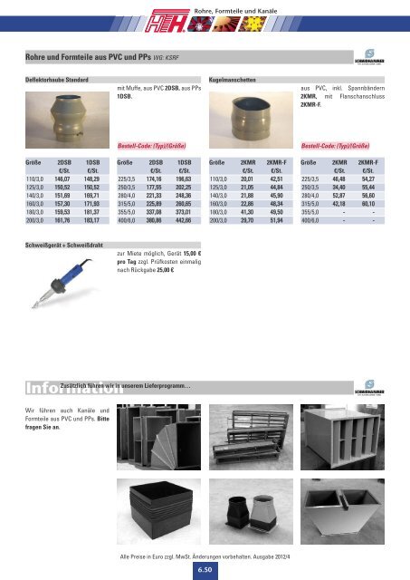 Technische Preisliste Kapitel 06 - 2012/04