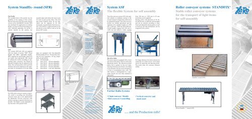 Roller conveyor systems STANDFIX® System ASF ... - HaRo-Gruppe