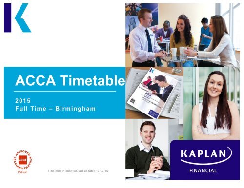 ACCA Timetable