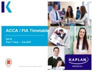 ACCA / FIA Timetable