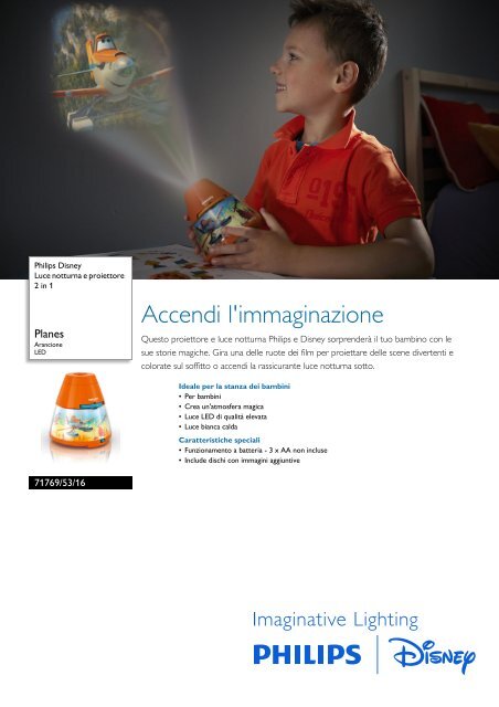 Philips Disney Luce notturna e proiettore 2 in 1 - Scheda tecnica - ITA
