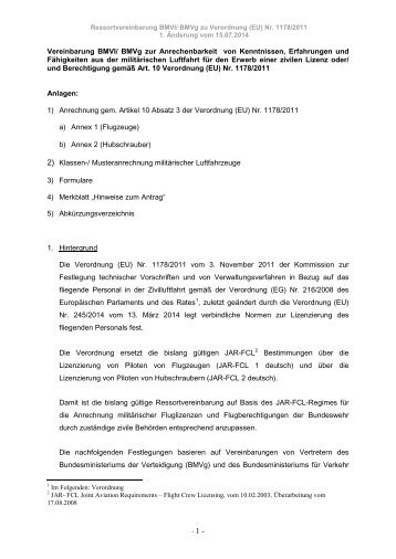 2014-07-15_Ressortvereinbarung BMVI BMVg zu Verordnung (EU) Nr. 11782011