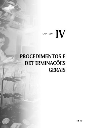 cap4 - IAL -procedimentos e determina--es gerais