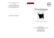 Flyer Tierversicherung - GHV Darmstadt