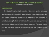 POLY HOUSE BASIC TRAINING COURSE