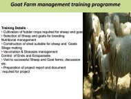 Goat Farm management training programme