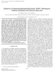 Isotherms of Dipalmitoylphosphatidylcholine (DPPC) Monolayers ...