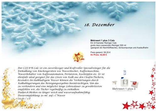 Adventskalender 2015 cleafin-onlineshop.com