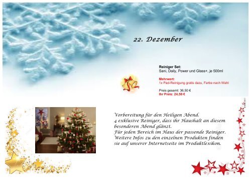 Adventskalender 2015 cleafin-onlineshop.com