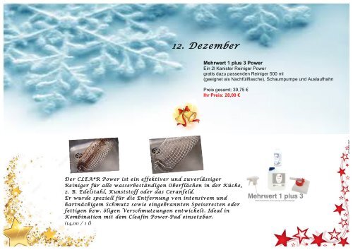 Adventskalender 2015 cleafin-onlineshop.com