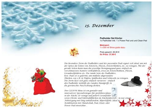 Adventskalender 2015 cleafin-onlineshop.com