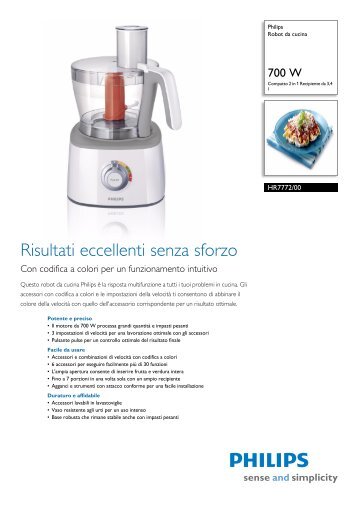 Philips Robot da cucina - Scheda tecnica - ITA